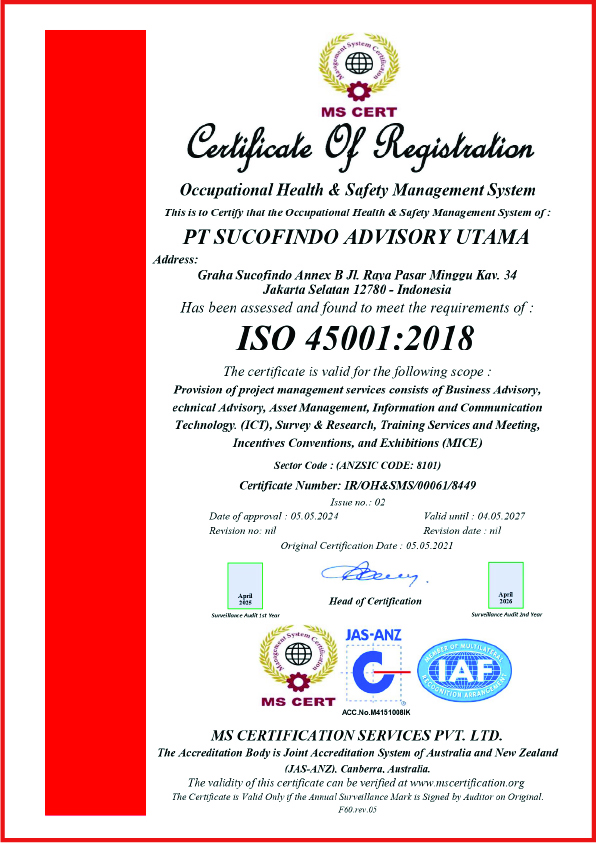 ISO 45001:2018<br>Occupational Health & Safety Management