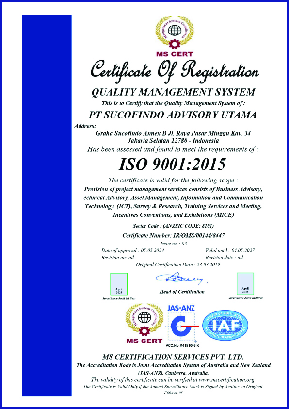 ISO 9001 : 2015 <br>Quality Management